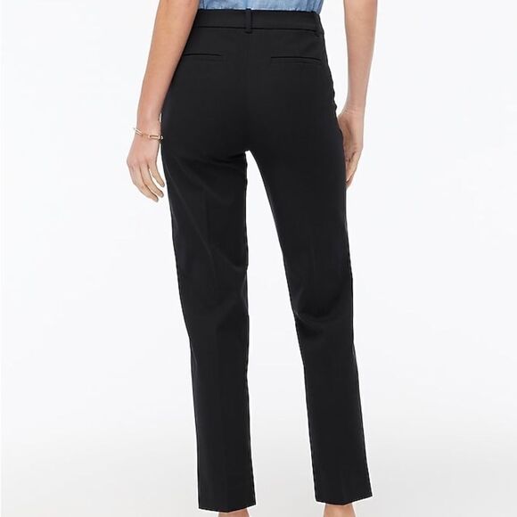J. Crew Favorite Fit Women Black Trouser Pants Straight Leg Size 0 A1209 - Picture 2 of 9